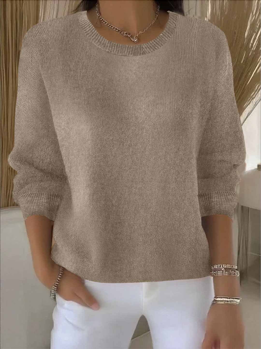 Pullover Women's Relaxed Fit with Classic Round Neck | M&B - 5 - Modern britwear