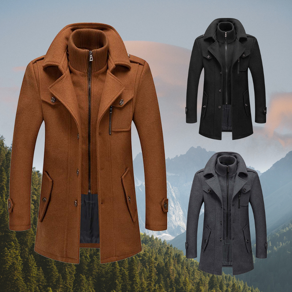 Men's Tailored Coat with Modern Cut and Practical Pockets | L&S - 1 - London-stylehouse.com