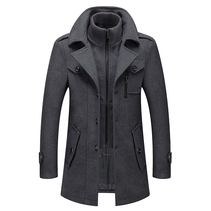 Men's Tailored Coat with Modern Cut and Practical Pockets | L&S - 3 - London-stylehouse.com