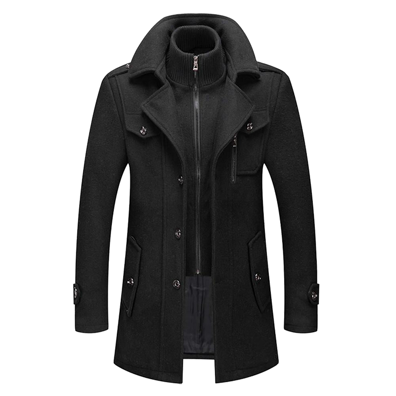 Men's Tailored Coat with Modern Cut and Practical Pockets | L&S - 6 - London-stylehouse.com
