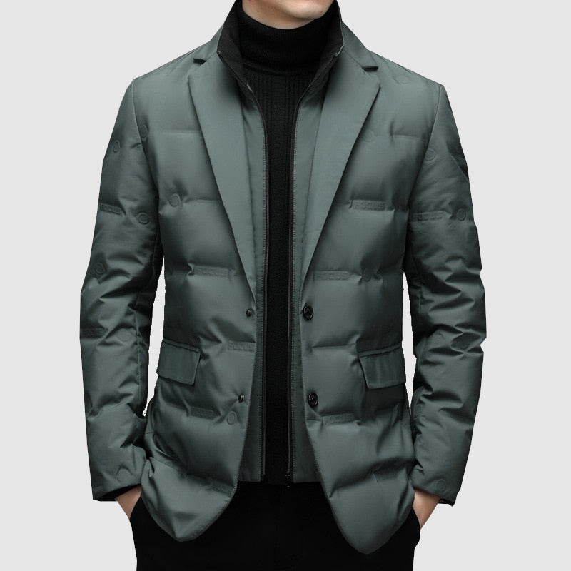 Herren Steppjacke mit tailliertem Schnitt und Revers | A&B - 2 - Annoboutique