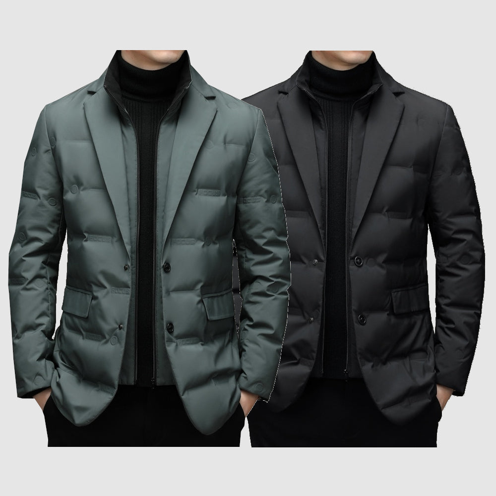 Herren Steppjacke mit tailliertem Schnitt und Revers | A&B - 3 - Annoboutique
