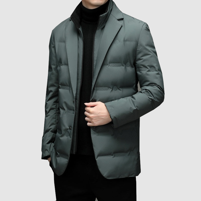 Herren Steppjacke mit tailliertem Schnitt und Revers | A&B - 4 - Annoboutique