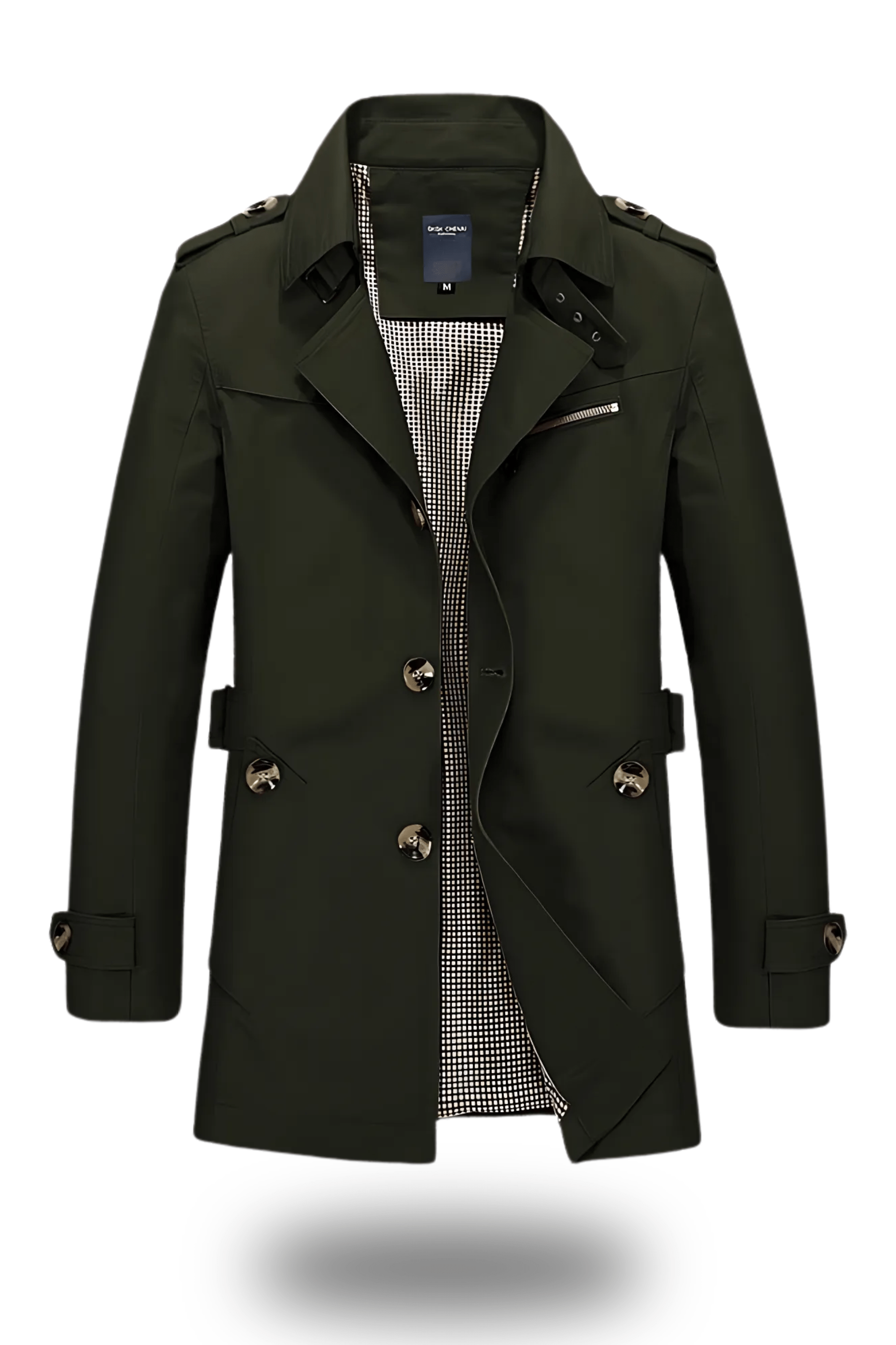 Men's Trench Coat with Classic Cut and Stylish Details | L&S - 5 - London-stylehouse.com