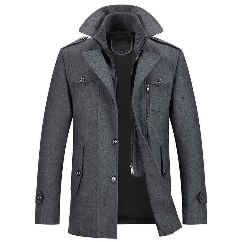 Herrenjacke mit klassischem Schnitt und praktischen Taschen | A&B - 6 - Annoboutique