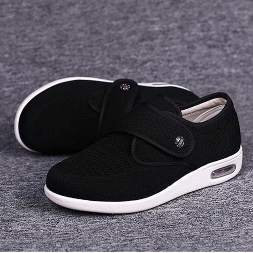 Bequeme Damen-Schuhe mit verstellbarem Klettverschluss - Extra breiter Schnitt & atmungsaktives Material - J&B - 2 - Annoboutique