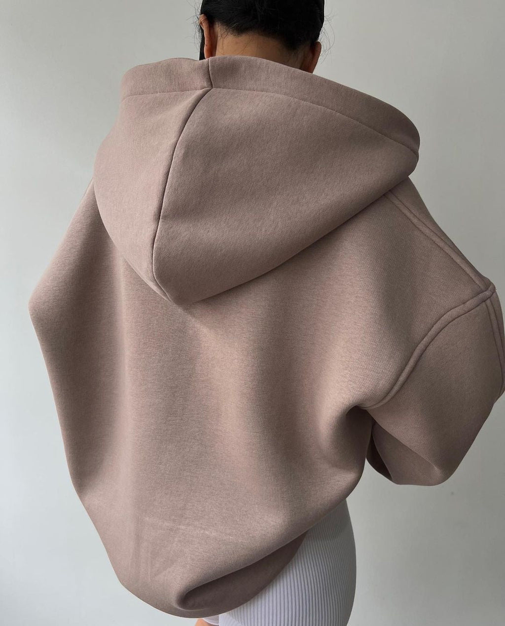 Hoodie Women's Oversized Cut with Deep Neckline | L&S - 4 - London-stylehouse.com