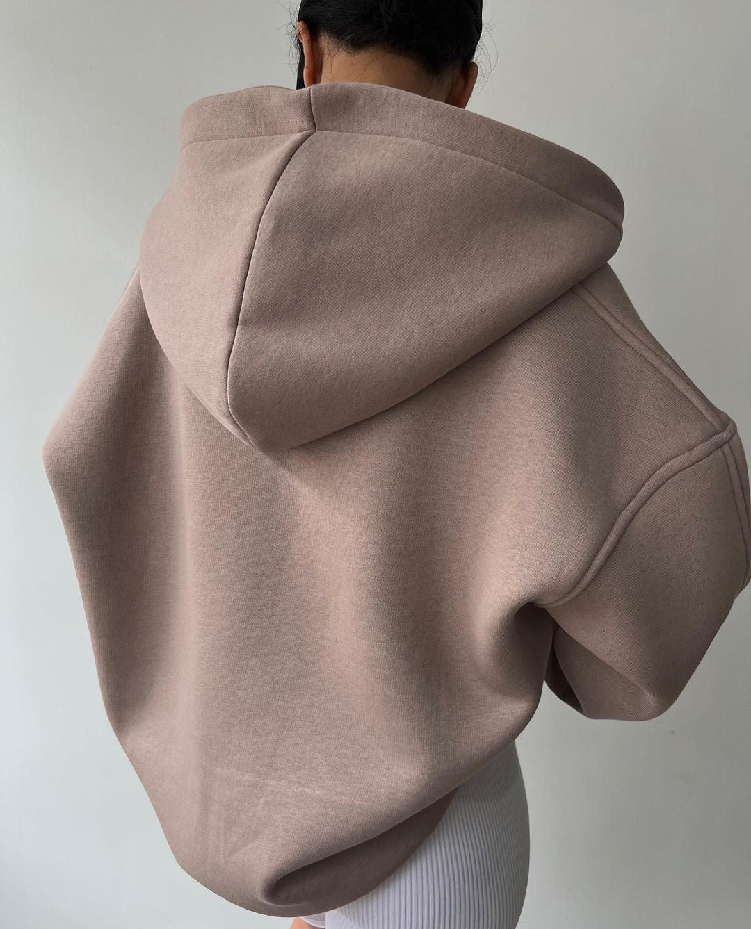 Hoodie Women's Oversized Cut with Deep Neckline | L&S - 4 - London-stylehouse.com
