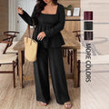 Two-Piece Women's Set with Loose Fit and Flattering Peplum Style | L&S - 6 - London-stylehouse.com