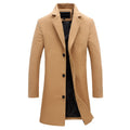 Men's Tailored Coat with Notched Lapel and Full Button Closure | L&S - 2 - London-stylehouse.com