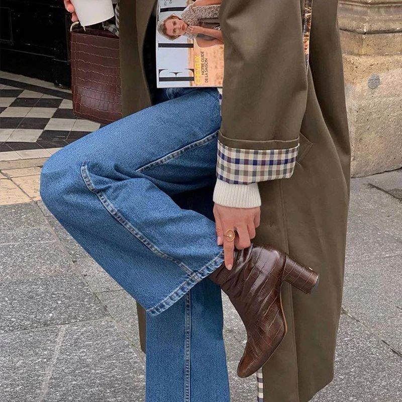 Coat Women's Oversized Cut with Check Detail | L&S - 1 - London-stylehouse.com
