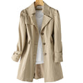 Trench Coat Women's Tailored Fit with Elegant Lapel | L&S - 3 - London-stylehouse.com