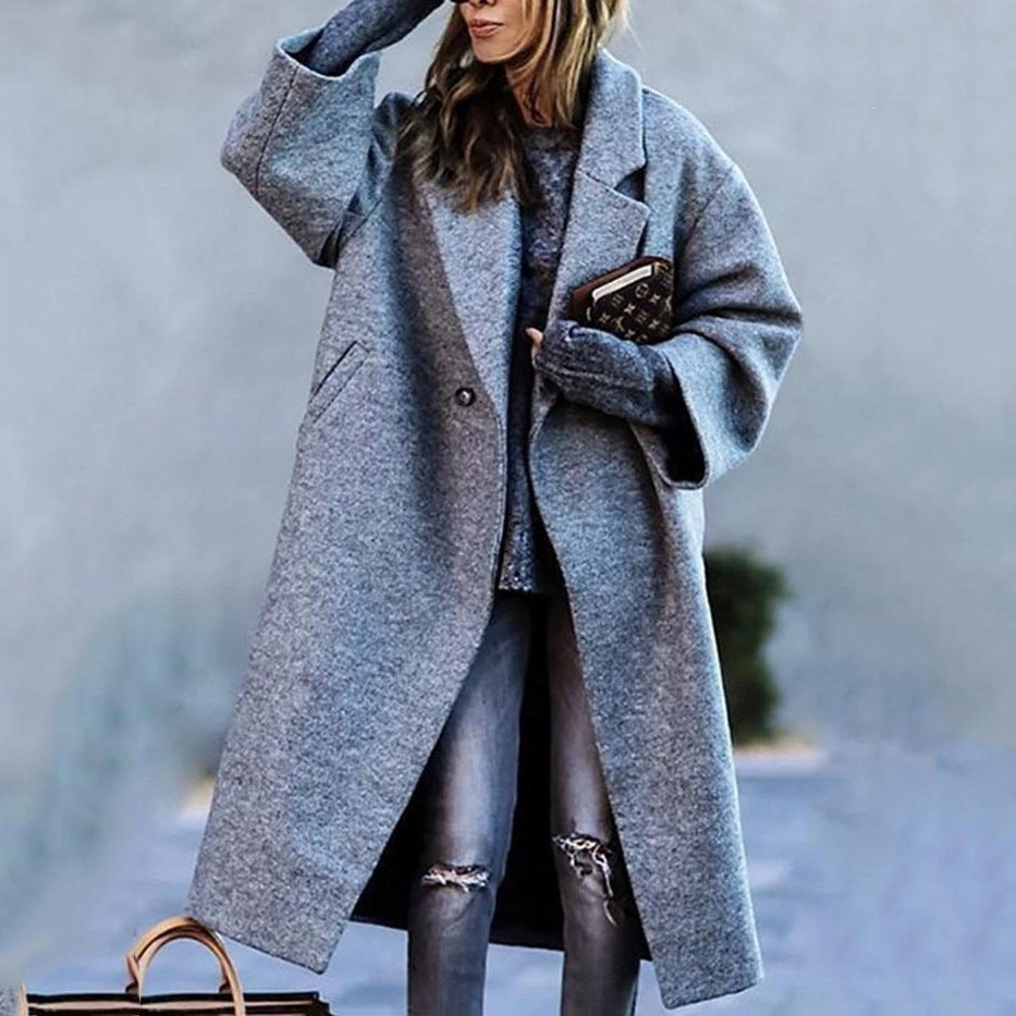 Coat Women's Casual Cut with Artistic Motif | L&S - 10 - London-stylehouse.com