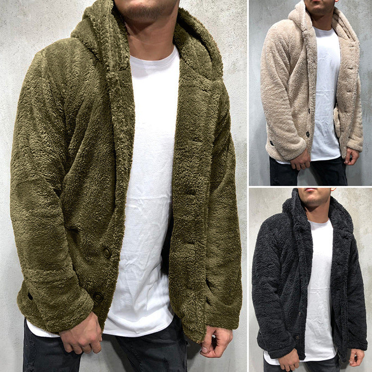 Men's Hooded Jacket with Cosy Fleece Lining | L&S - 10 - London-stylehouse.com