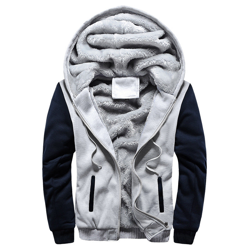 Men's Jacket with Hood and Zip Front | L&S - 1 - London-stylehouse.com