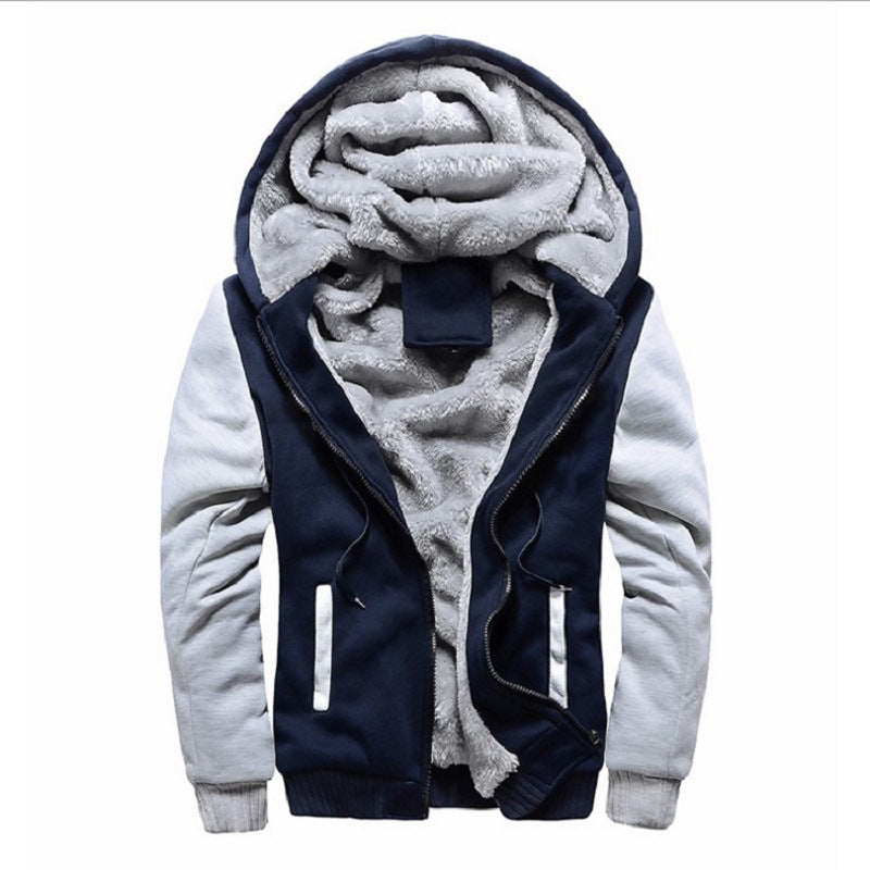 Men's Jacket with Hood and Zip Front | L&S - 2 - London-stylehouse.com