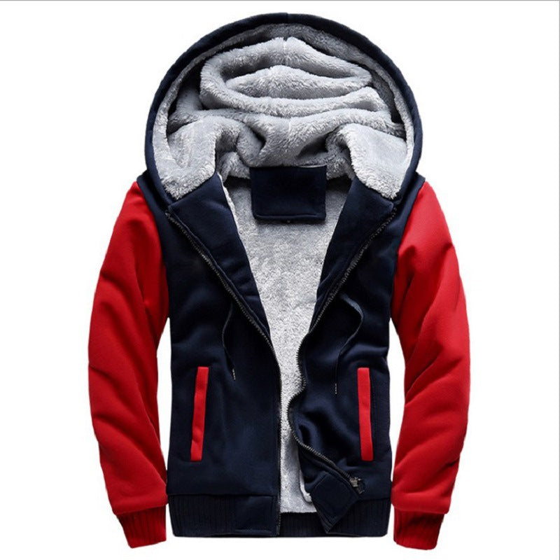 Men's Jacket with Hood and Zip Front | L&S - 4 - London-stylehouse.com