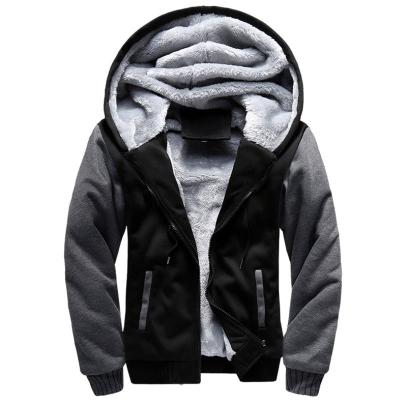 Men's Jacket with Hood and Zip Front | L&S - 8 - London-stylehouse.com