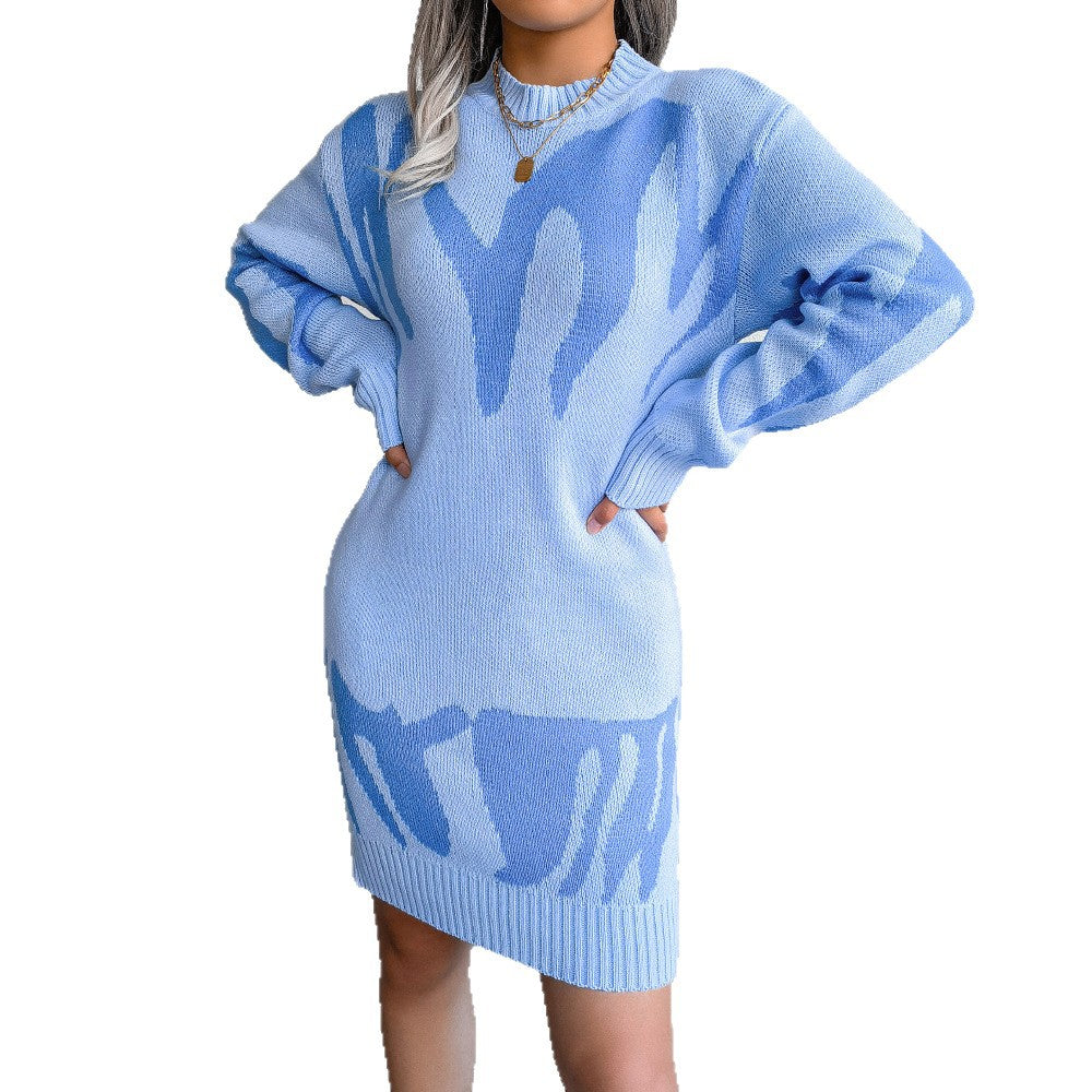Dress for Women with Relaxed Fit and Bold Pattern | L&S - 1 - London-stylehouse.com