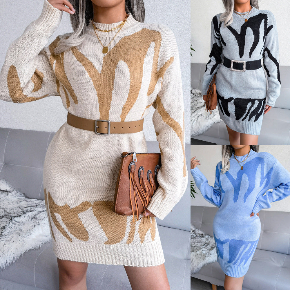 Dress for Women with Relaxed Fit and Bold Pattern | L&S - 3 - London-stylehouse.com