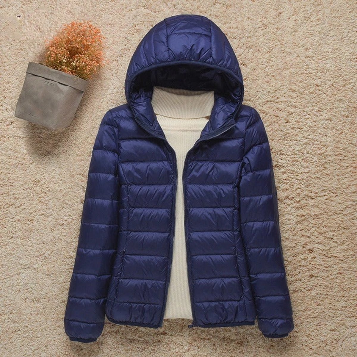 Women's Hooded Jacket with Quilted Design & Tailored Fit | L&S - 1 - London-stylehouse.com