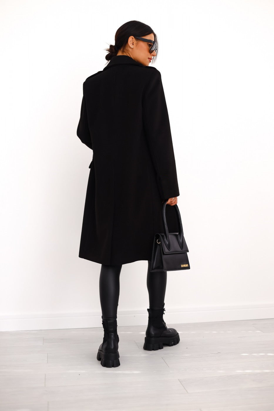 Women's Double-Breasted Coat with Elegant Buttons | L&S - 10 - London-stylehouse.com