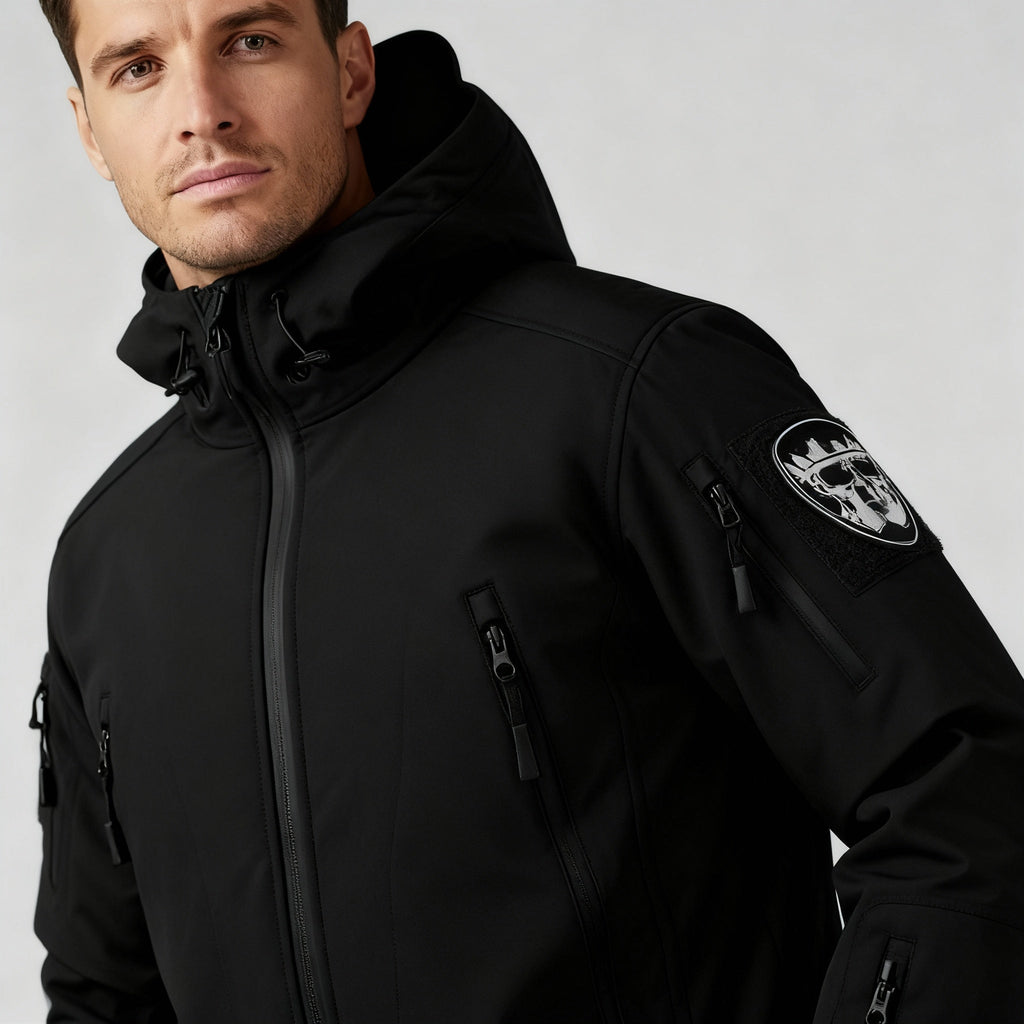 Men's Hooded Jacket with Functional Pockets and Warm Lining | L&S - 2 - London-stylehouse.com