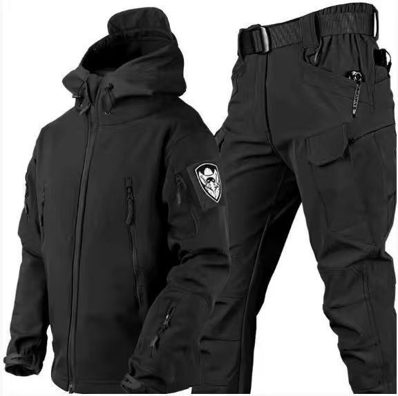 Men's Hooded Jacket with Functional Pockets and Warm Lining | L&S - 4 - London-stylehouse.com