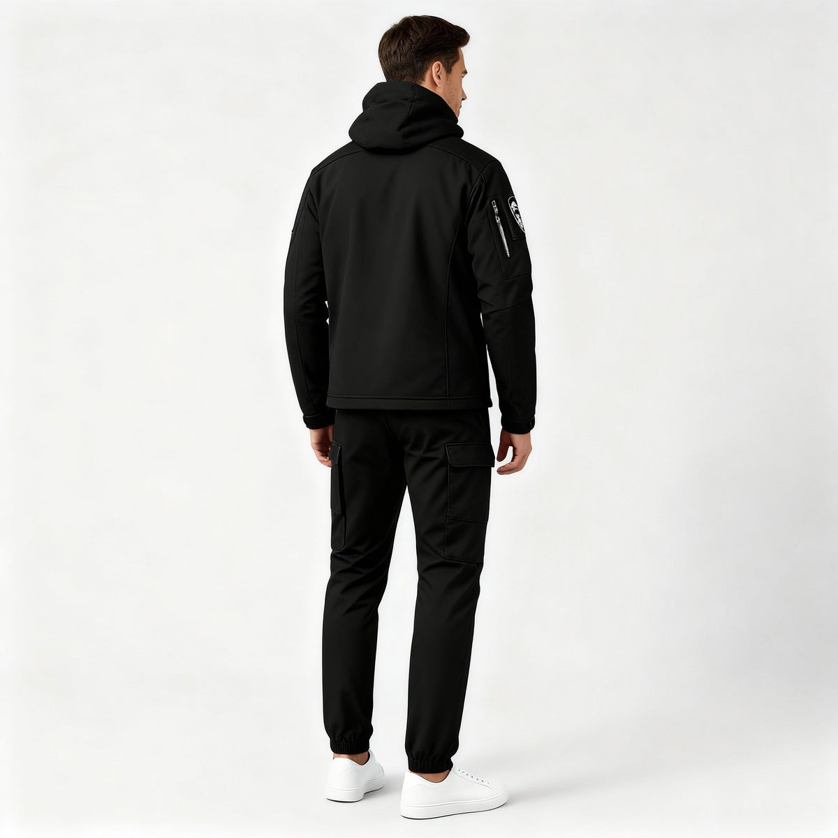 Men's Hooded Jacket with Functional Pockets and Warm Lining | L&S - 5 - London-stylehouse.com