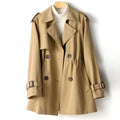 Trench Coat Women's Double-Breasted with Adjustable Waist | L&S - 1 - London-stylehouse.com