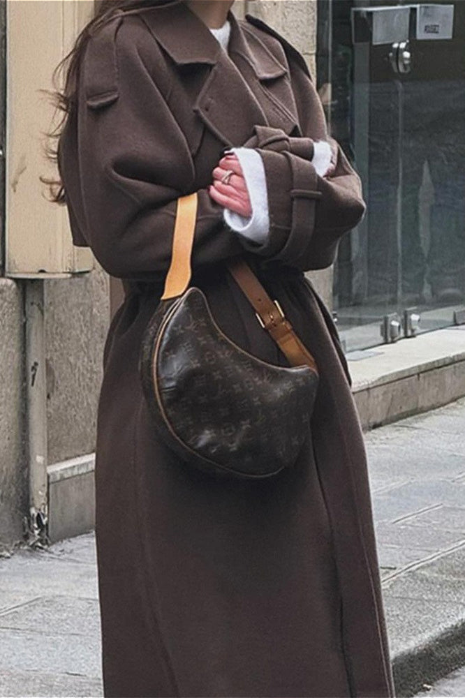 Women's Double-Breasted Coat with Relaxed Fit and Chic Design | L&S - 6 - London-stylehouse.com