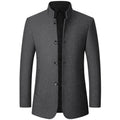 Men's Smart Jacket with Stand Collar and Tailored Fit | L&S - 1 - London-stylehouse.com