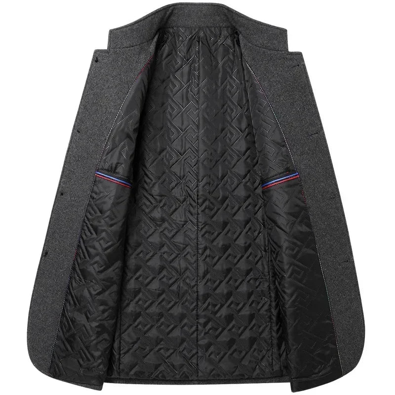 Men's Smart Jacket with Stand Collar and Tailored Fit | L&S - 6 - London-stylehouse.com