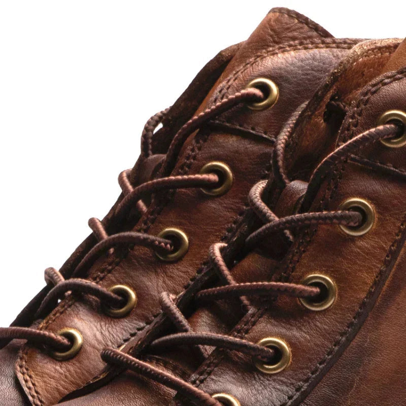Men's Classic Ankle Boots with Robust Lacing | L&S - 6 - London-stylehouse.com