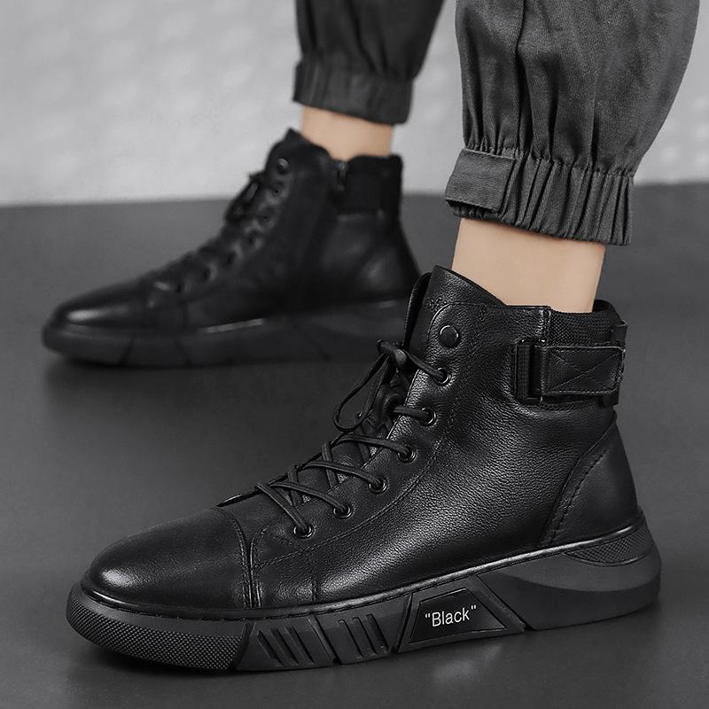 Men's High-Top Trainers with Urban Style | L&S - 4 - London-stylehouse.com