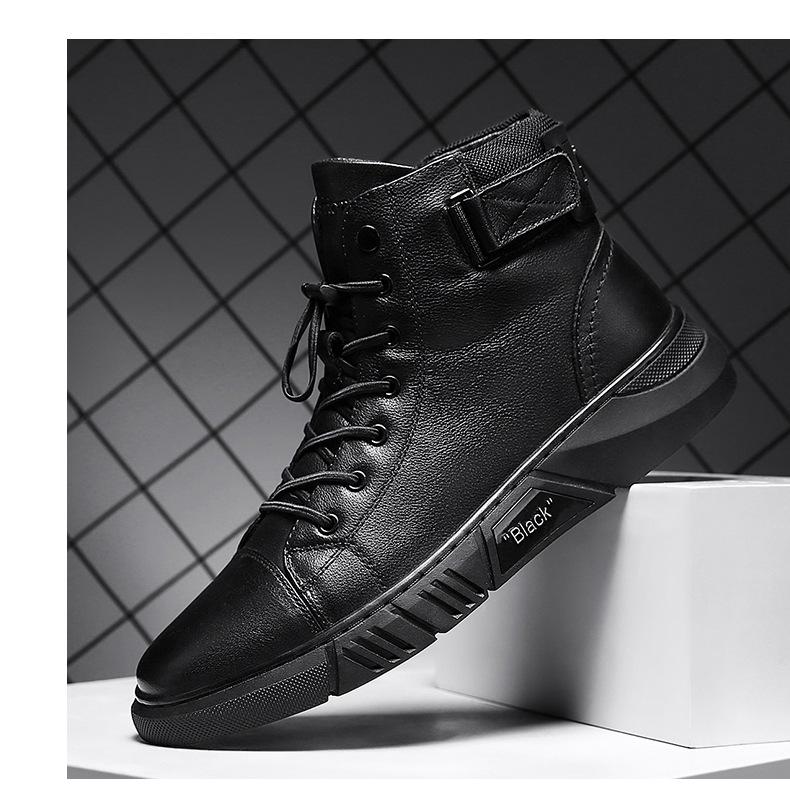 Men's High-Top Trainers with Urban Style | L&S - 6 - London-stylehouse.com