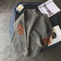 Pullover Men's Casual Fit with Elbow Patches | L&S - 1 - London-stylehouse.com