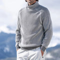 Pullover Men's High Collar Ribbed Design | L&S - 1 - London-stylehouse.com