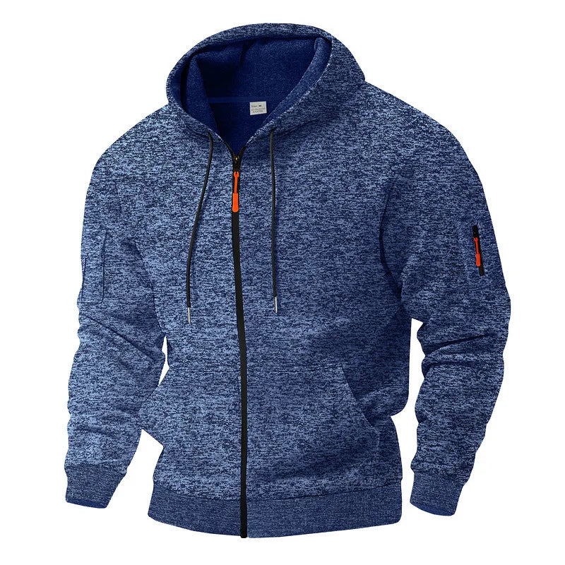 Hoodie Men’s Full Zip with Relaxed Fit + Comfortable Style | L&S - 1 - London-stylehouse.com