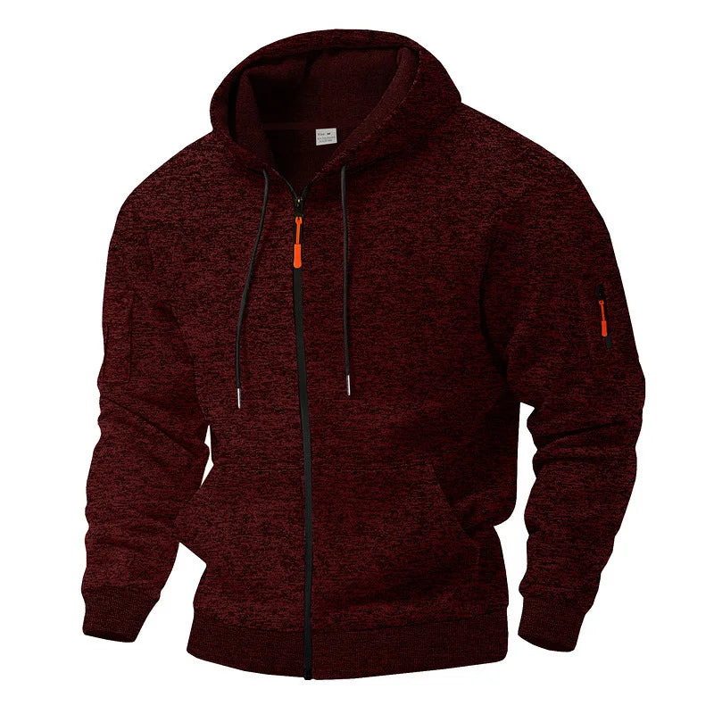 Hoodie Men’s Full Zip with Relaxed Fit + Comfortable Style | L&S - 2 - London-stylehouse.com
