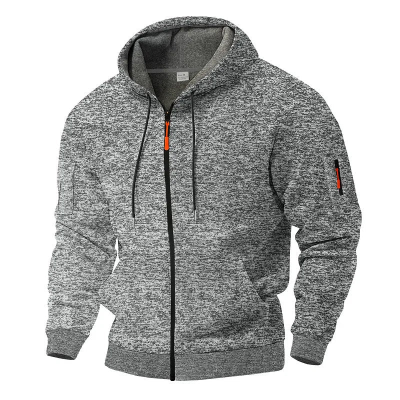 Hoodie Men’s Full Zip with Relaxed Fit + Comfortable Style | L&S - 3 - London-stylehouse.com