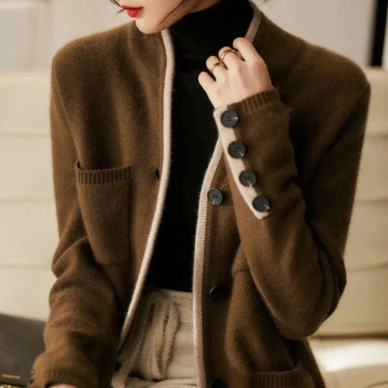 Cardigan Women's Relaxed Fit with Pockets & Button Details | L&S - 1 - London-stylehouse.com