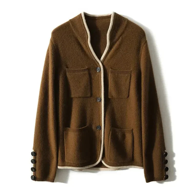 Cardigan Women's Relaxed Fit with Pockets & Button Details | L&S - 3 - London-stylehouse.com