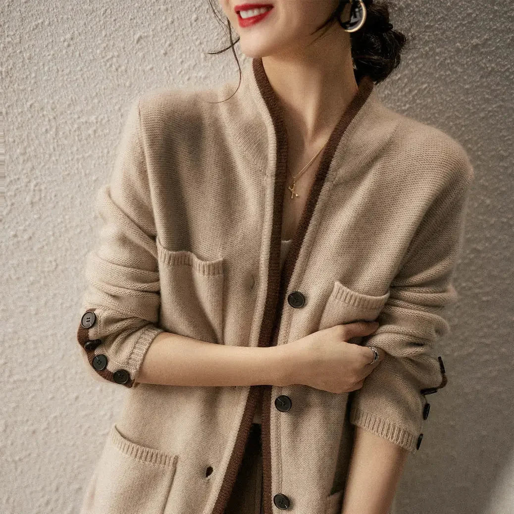 Cardigan Women's Relaxed Fit with Pockets & Button Details | L&S - 11 - London-stylehouse.com