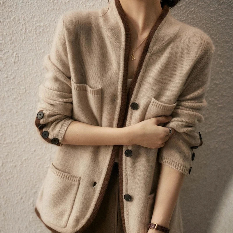 Cardigan Women's Relaxed Fit with Pockets & Button Details | L&S - 14 - London-stylehouse.com