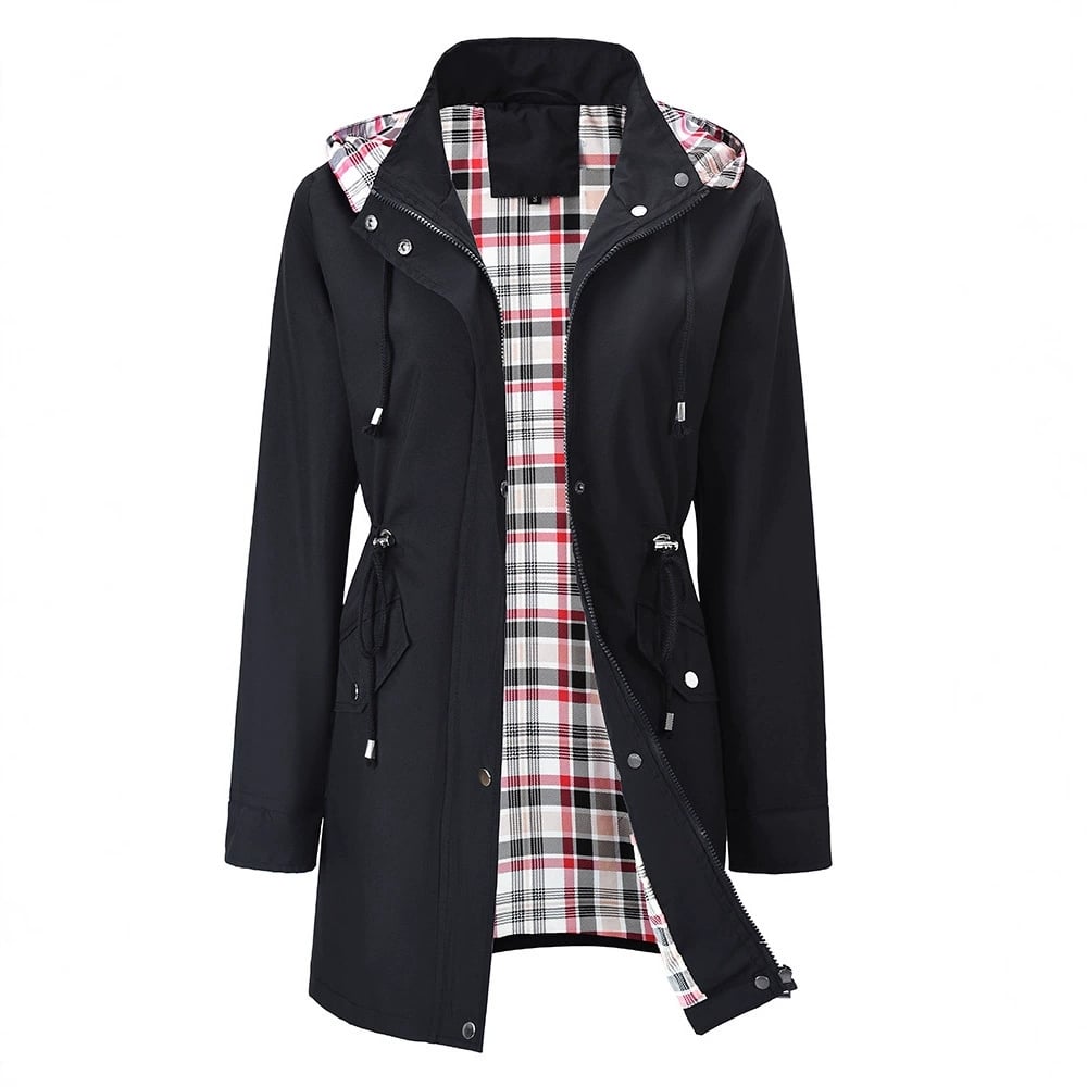 Jacket Women's Tailored with Removable Hood | L&S - 1 - London-stylehouse.com