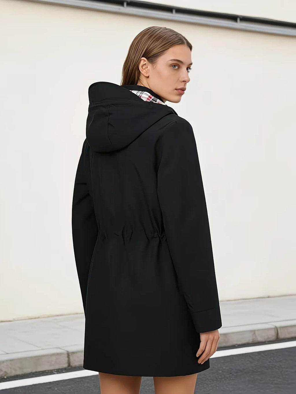 Jacket Women's Tailored with Removable Hood | L&S - 2 - London-stylehouse.com