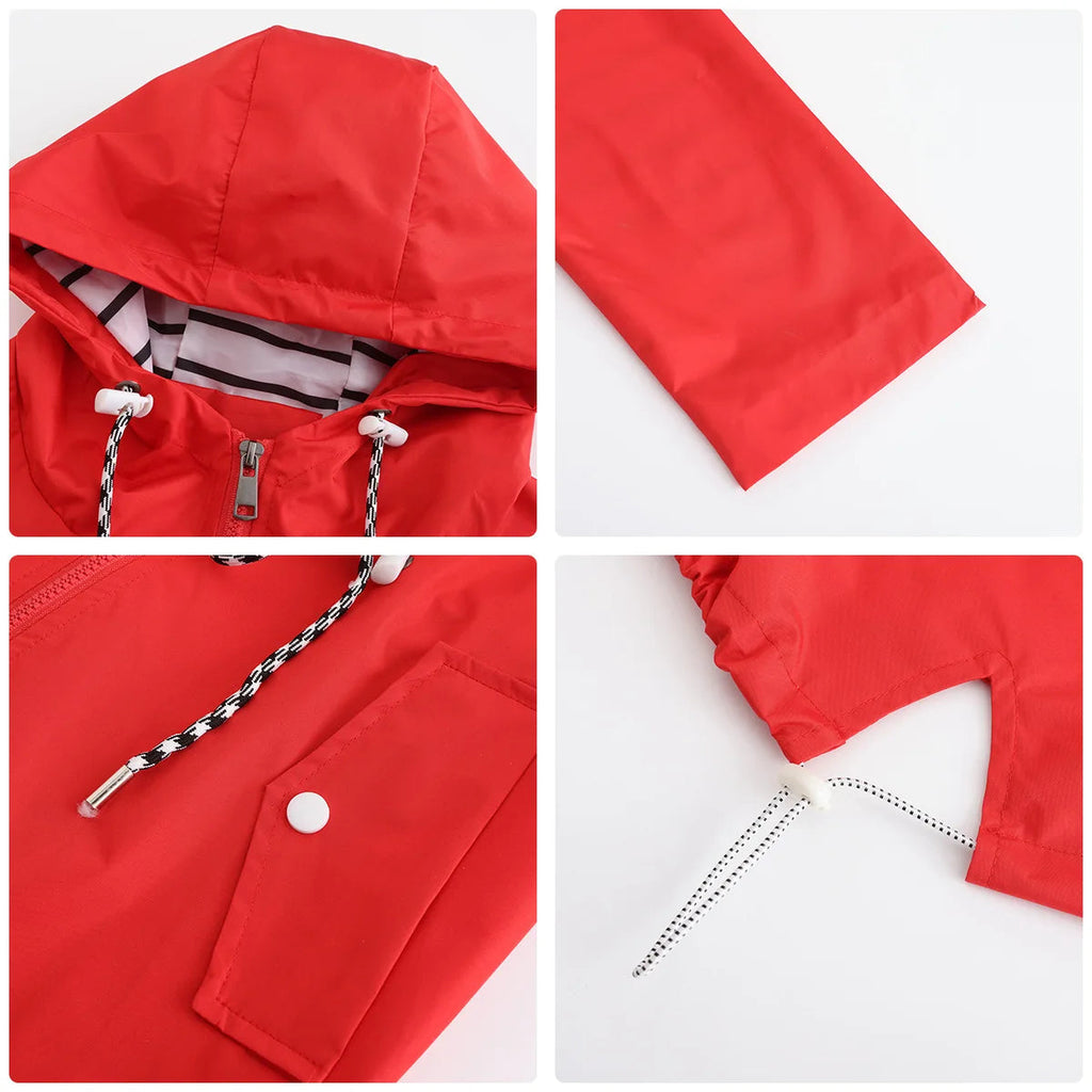 Women's Hooded Jacket with Adjustable Waist | L&S - 3 - London-stylehouse.com