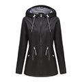Women's Hooded Jacket with Adjustable Waist | L&S - 5 - London-stylehouse.com