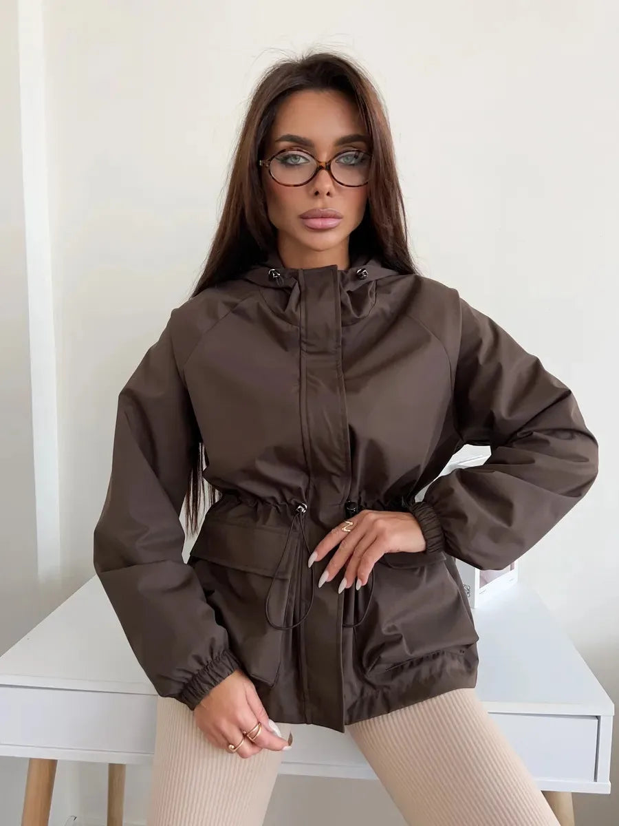 Jacket Women's Relaxed Fit with Drawstring Waist | L&S - 1 - London-stylehouse.com